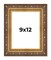 Photo Size Museum Gold Picture Frame - UV Acrylic, Foam Board Backing, Hanging Hardware